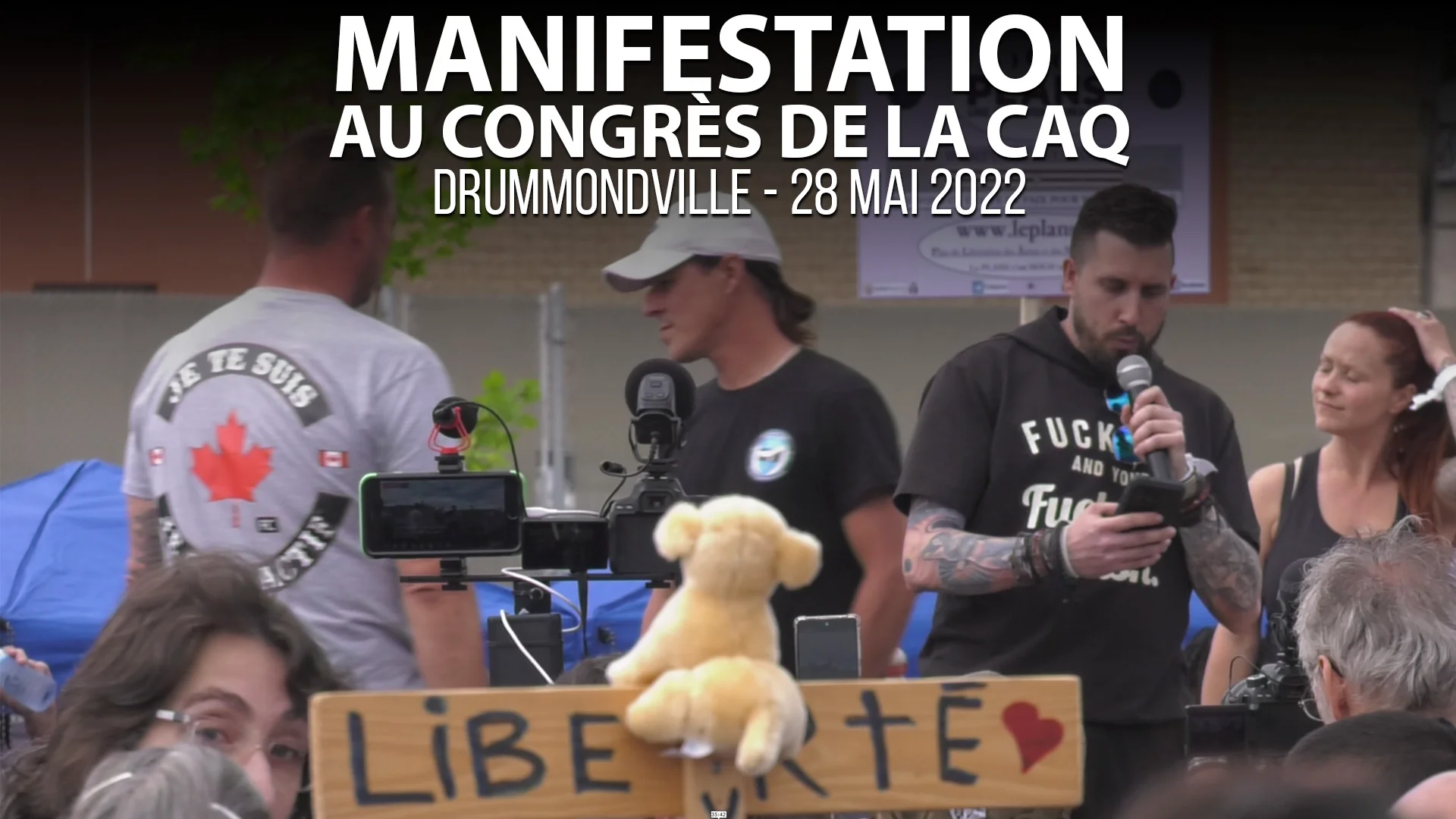 MANIFESTATION AU CONGRÈS DE LA CAQ À DRUMMONDVILLE – 28 mai 2022