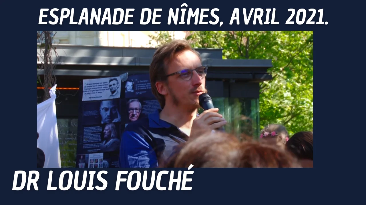 Intervention du Dr Louis Fouché sur l’Esplanade de Nîmes