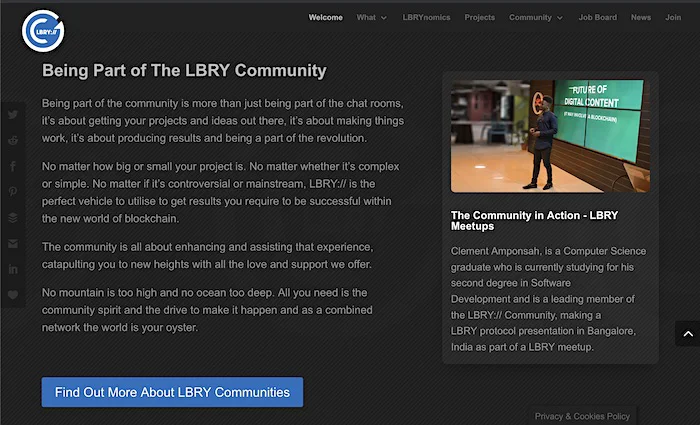 LBRY Social Website