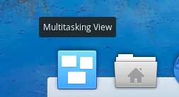 Multitasking View shortcut in the elementary OS dock